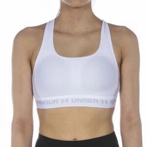 Under Armour Size Large cross back white bra/medium support